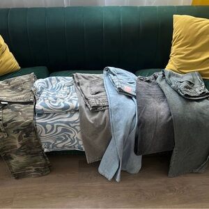 Assorted Denim and Camouflage Pants